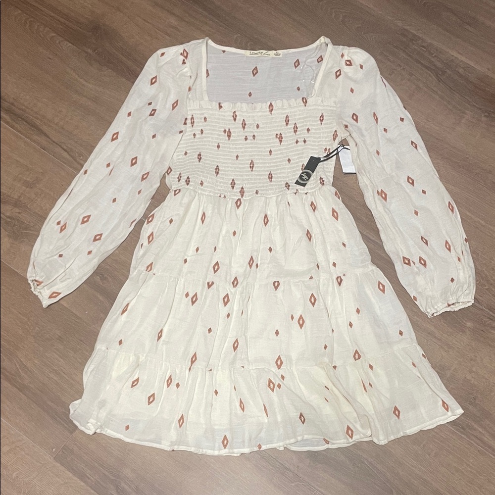 Liberty Love White and Red Kids Dress